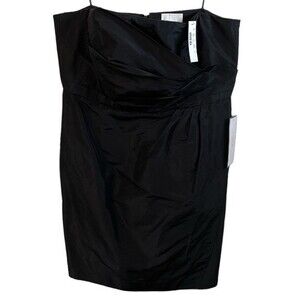 NWT J. Crew Black Formal Dress Size 16 Selma Silk Taffeta Strapless